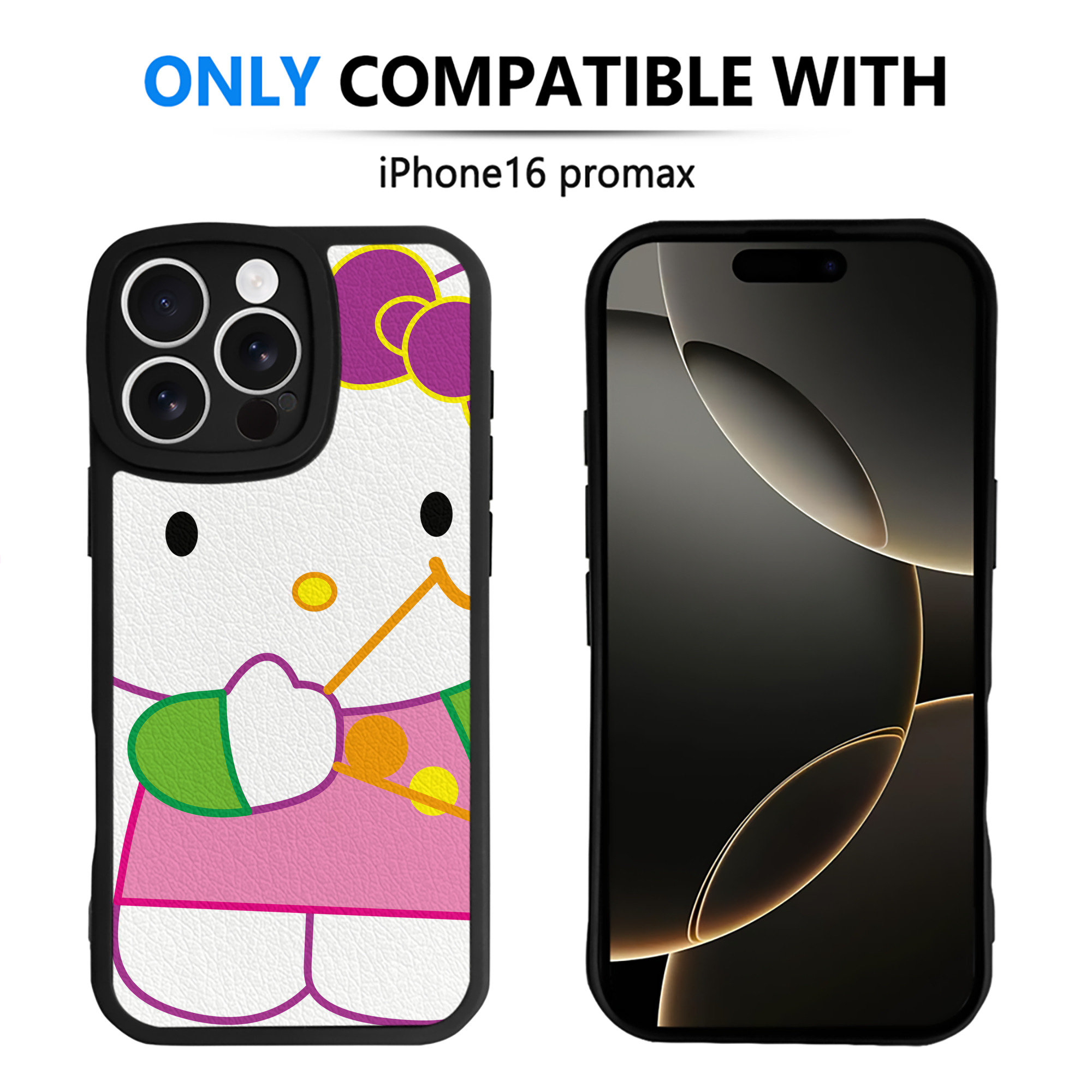 （画像用） Hello Kitty ハローキティ 【iPhone 16シリーズ対応】シリコンスマホケース（レザー調） 材質：シリコン